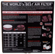 K&N 14in Red Custom Air Cleaner Assembly - 5.125in ID x 14in OD x 3.87in H K&N Engineering Carburetor Air Cleaners