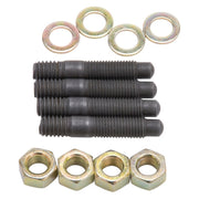 Edelbrock Carburetor Mounting Studs Bullet Nosed Black Oxide Gold Iridite Washers/Nuts Set of 4 Edelbrock Carburetor Rebuild Components
