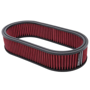 Edelbrock Air Cleaner Element Oval 2 5In Tall Red w/ White Strip Edelbrock Air Filters - Universal Fit