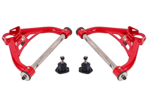 BMR 70-81 Chevrolet Camaro A-Arms Upper Non-Adjustable Delrin Std Ball Joint - Red BMR Suspension Control Arms
