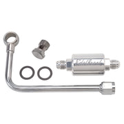 Edelbrock 3/8In Hard Fuel Line w/ -6 B-Nut and Polished Filter Edelbrock Fuel Filters