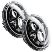 Oracle 7in High Powered LED Headlights - Black Bezel - ColorSHIFT ORACLE Lighting Headlights