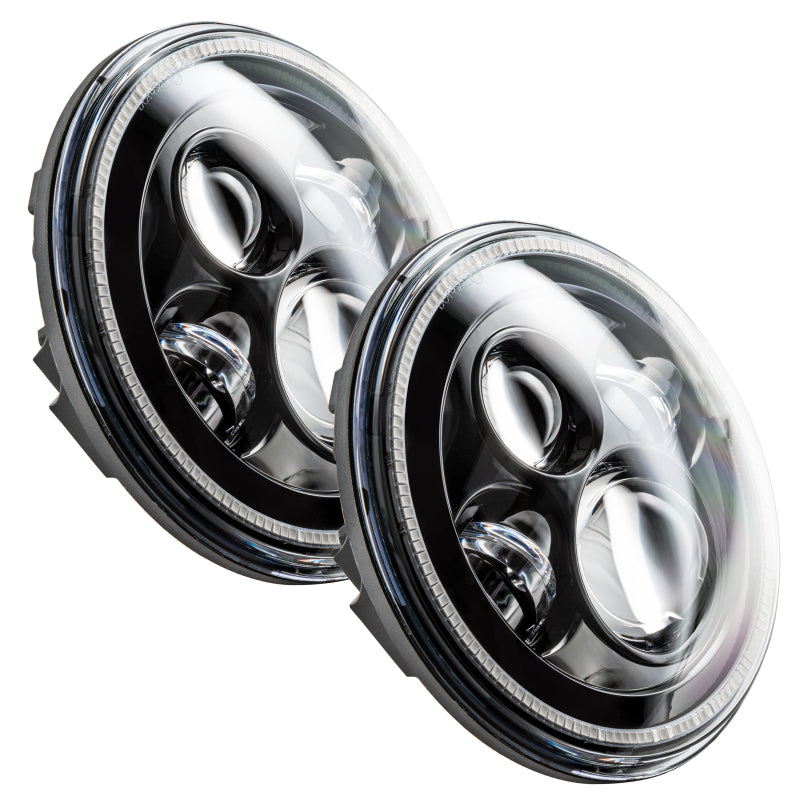 Oracle 7in High Powered LED Headlights - Black Bezel - ColorSHIFT ORACLE Lighting Headlights
