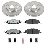 Power Stop 11-14 Ford Mustang Front Z26 Street Warrior Brake Kit PowerStop Brake Kits - Performance D&S