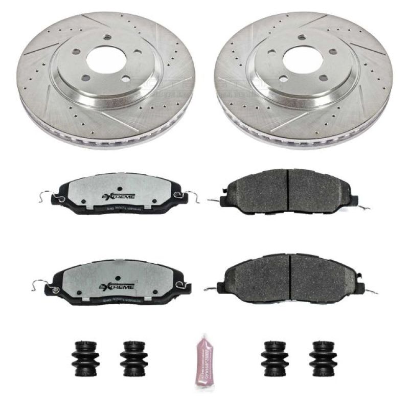 Power Stop 11-14 Ford Mustang Front Z26 Street Warrior Brake Kit PowerStop Brake Kits - Performance D&S