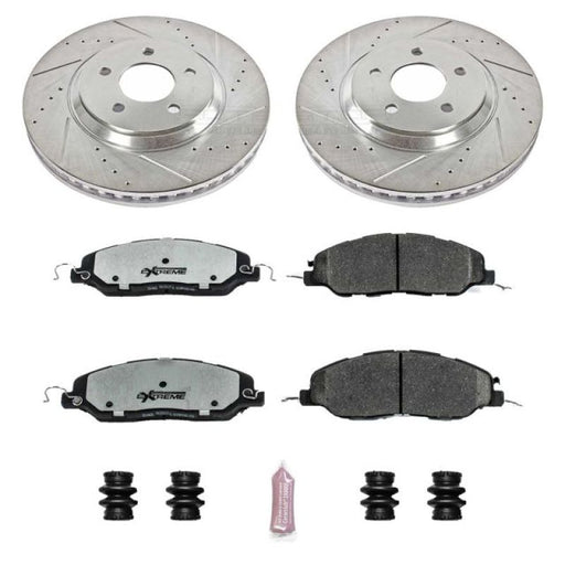 Power Stop 11-14 Ford Mustang Front Z26 Street Warrior Brake Kit PowerStop Brake Kits - Performance D&S