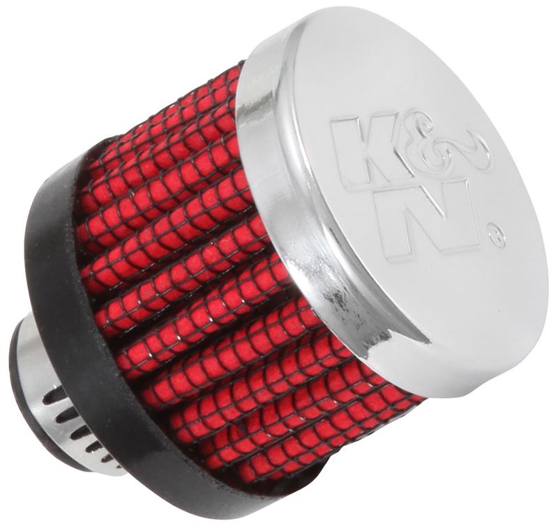 K&N .315/.431 Flange 1 3/8 inch OD 1.5 inch H Clamp On Crankcase Vent Filter K&N Engineering Air Filters - Universal Fit