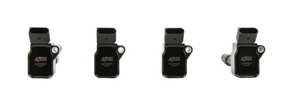 Accel Ignition Coils - 2014-2019 VW/Audi 1.8/2.0L Engines, 4-Pack, Black 140088K-4 ACCEL Autoparts