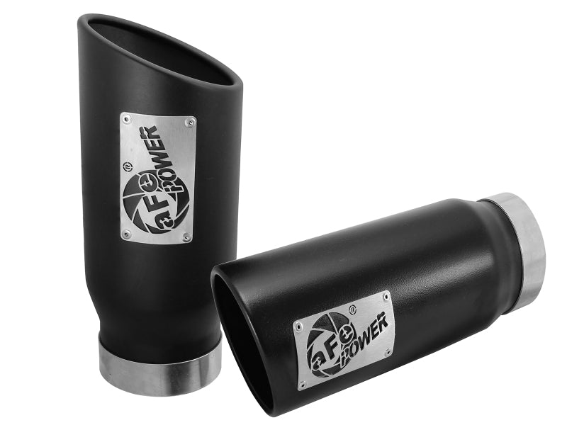 aFe MACH Force-Xp Universal Exhaust Tip 4 IN Inlet x 5 IN Outlet x 12 IN L- Black Tip aFe Tips