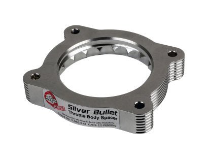 aFe 02-09 Chevrolet Trailblazer/ 02-09 GMC Envoy L6 4.2L Silver Bullet Throttle Body Spacer - Silver 46-34022 aFe