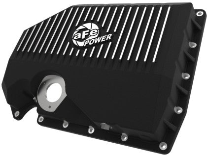 aFe 05-19 VW 1.8L/2.0L w/ Oil Sensor Engine Oil Pan Black POWER Street Series w/ Machined Fins 46-71210B aFe