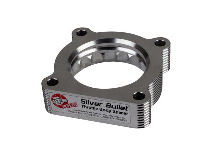 aFe 07-12 Dodge 1500 / 07-12 Dodge Dakota V6 3.7L Silver Bullet Throttle Body Spacer - Silver 46-32010 aFe