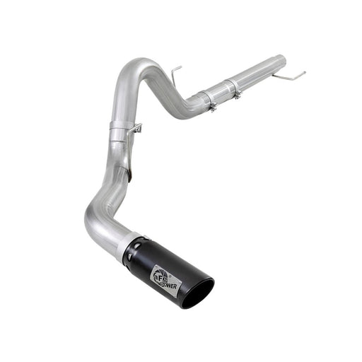 aFe Large Bore-HD 4in 409 SS DPF-Back Exh 18-19 Ford F-150 V6-3.0L (td) w/ Black Tip 49-43106-B aFe