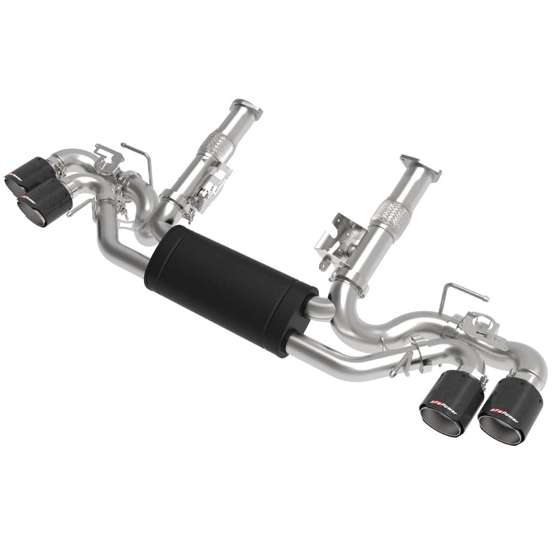 aFe MACH Force-Xp 3in to 2-1/2in 304SS Cat-Back 2020 Chevy Corvette (C8) 6.2L - Carbon Fiber Tip 49-34124-C C8 CORVETTE