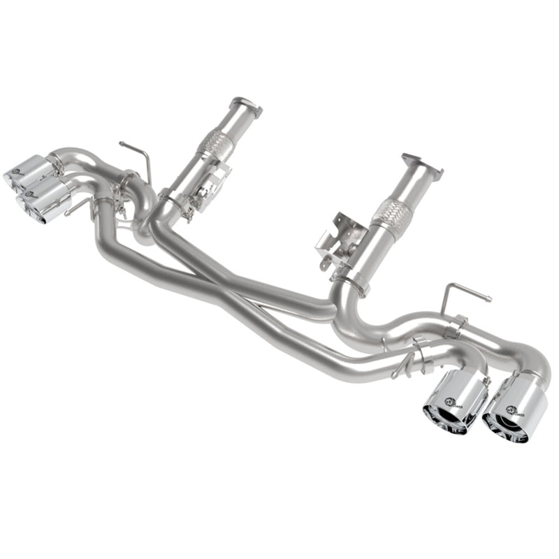 aFe MACH Force-Xp 3in to 2-1/2in 304SS Cat-Back (No Muff.) 2020 Chevy Corvette 6.2L- Polished Tip 49-34127NM-P C8 CORVETTE