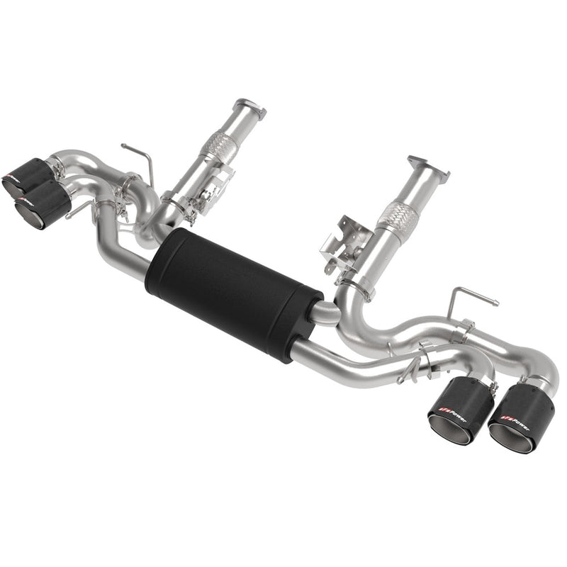 aFe MACH Force-Xp 3in to 2-1/2in 304SS Cat-Back (No NPP) 2020 Chevy Corvette (C8) 6.2L - Carbon Tip 49-34127-C C8 CORVETTE