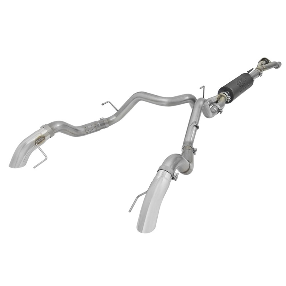 aFe MACH Force-XP Cat-Back Exhaust w/ Dual Hi-Tuck Pol Tips 17-18 Ford F-150 Raptor V6-3.5L 49-33095-P aFe