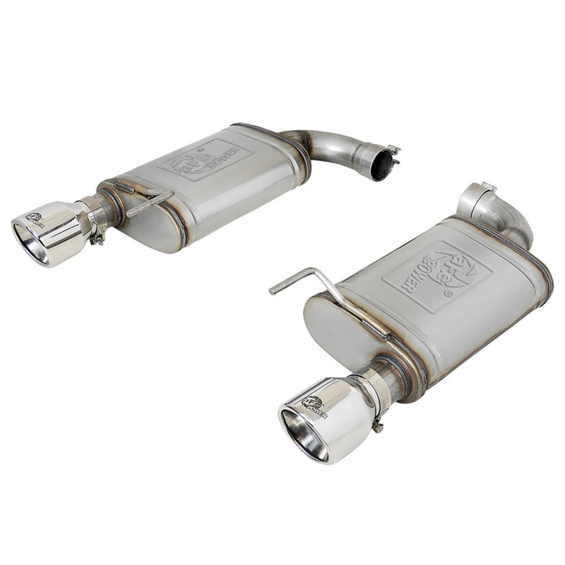 aFe MACH Force-Xp SS Axle Back Exhaust w/Polished Tips 15-17 Ford Mustang GT V8-5.0L 49-43105-P aFe