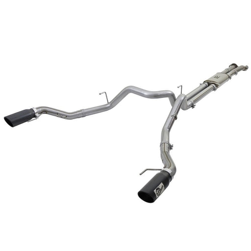 aFe MACHForce XP 3in 409-SS Exhaust Cat-Back 2017 Ford F-150 Raptor V6-3.5L (tt) w/ Black Tip 49-43045-B aFe