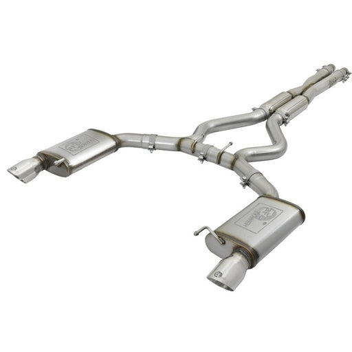 aFe MACHForce XP 3in Sport Tone Cat-Back Exhausts w/ Polished Tips 15-17 Ford Mustang V6/V8 49-33087-P aFe