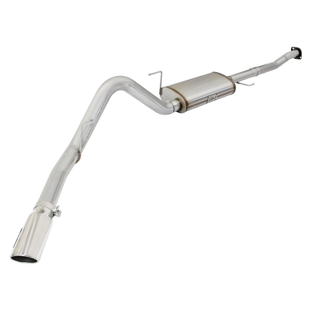 aFe MACHForce XP Exhaust 3in-3.5in SS Single Side Ext CB w/ Polished Tips 15 Ford F150 V8 5.0L CC/SB 49-43073-P aFe