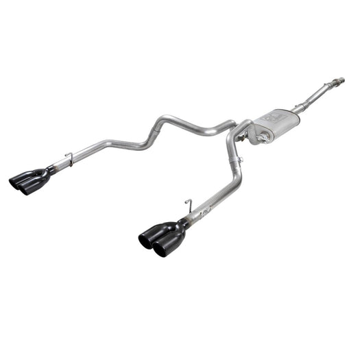 aFe Vulcan Series 3in-2-1/2in 304 SS Cat-Back 2019 GM Silverado / Sierra 1500 V8-5.3L w/ Black Tips 49-34104-B aFe