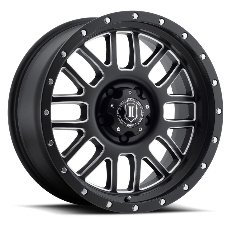 Alpha / Black with Machined Windows and Black Ring ICONVEHICLE Autoparts