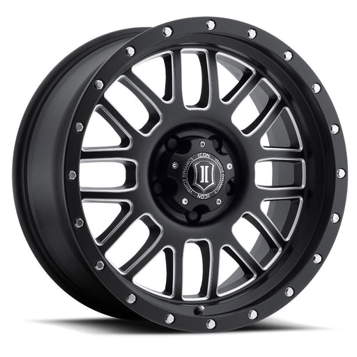 Alpha / Black with Machined Windows and Black Ring ICONVEHICLE Autoparts