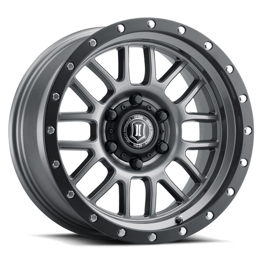 Alpha / Gunmetal with Black Ring ICONVEHICLE Autoparts
