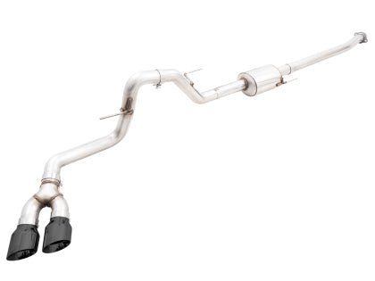 AWE 0FG 21+ Ford F150 Dual Side Exit Cat-Back Exhaust - 4.5in Diamond Black Tips 3015-23059