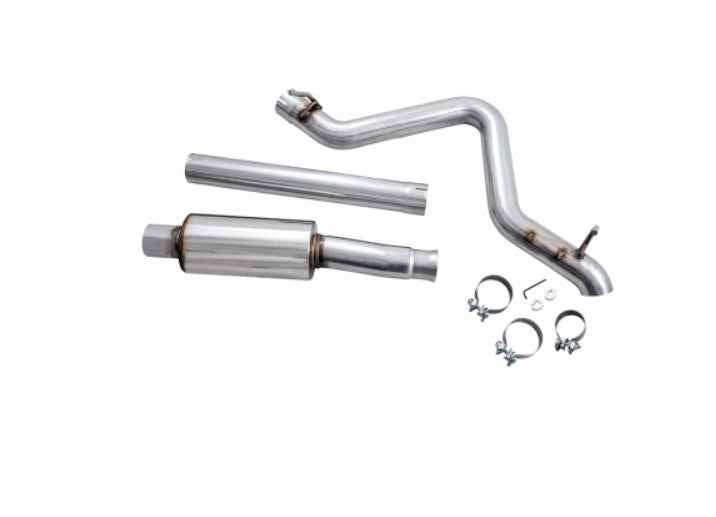AWE Tuning 20-21 Jeep Gladiator JT 3.6L Tread Edition Cat-Back Single Side Exhaust - Diamond Blk Ti 3015-23103 S-KOOKS HEADERS