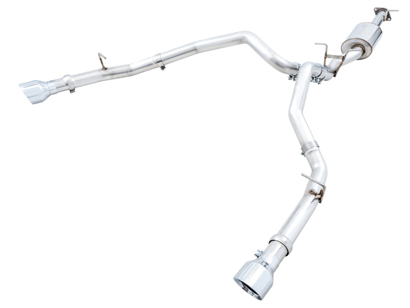 AWE Tuning 19-21 RAM 1500 5.7L (w/Cutouts) 0FG Dual Rear Exit Cat-Back Exhaust - Chrome Silver Tips 3015-32005