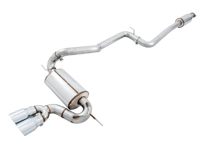 AWE Tuning Ford Focus ST Touring Edition Cat-back Exhaust - Resonated - Chrome Silver Tips 3020-32038