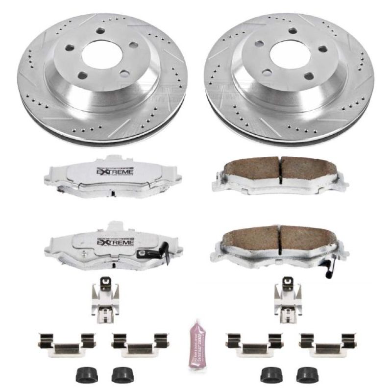 Power Stop 98-02 Chevrolet Camaro Rear Z26 Street Warrior Brake Kit PowerStop Brake Kits - Performance D&S
