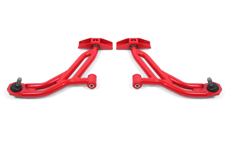 BMR 10-14 Ford Mustang / Shelby GT500 Non-Adj. Lower A-Arms (Poly/Delrin) - Red BMR Suspension Control Arms