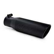 MBRP Universal Tip 3in O.D. Angled Rolled End 2 inlet 12 length - Black Finish MBRP Tips