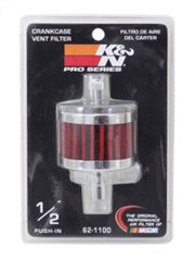 K&N Steel Base Crankcase Vent Filter 0.5in Vent OD x 2in OD x 1.5in Height K&N Engineering Air Filters - Universal Fit