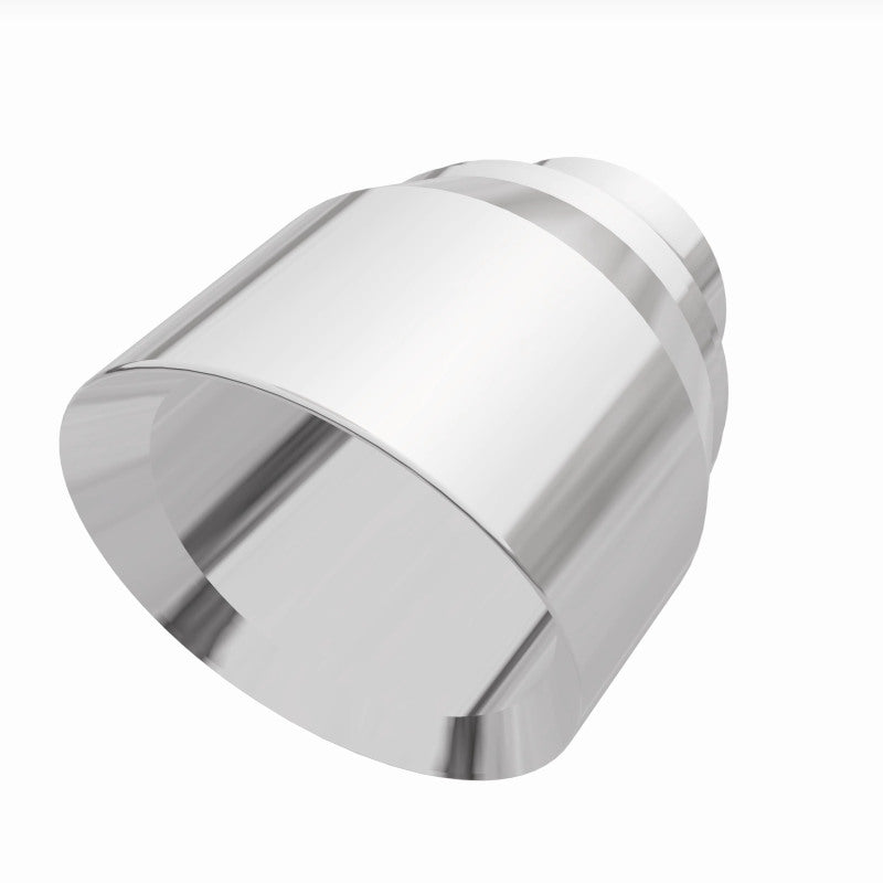 MagnaFlow Tip Stainless Double Wall Round Single Outlet Polished 4.5in DIA 2.5in Inlet 5.75in Length Magnaflow Tips