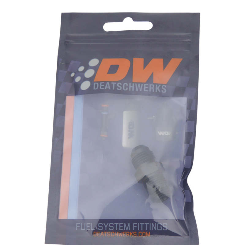 DeatschWerks 6AN Male Flare to 1/4in Male NPT Adapter - Anodized Matte Black DeatschWerks Fittings