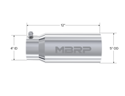 MBRP Universal Tip 5 O.D. Dual Wall Straight 4 inlet 12 length MBRP Steel Tubing
