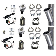 Granatelli 2.5in Aluminized Mild Steel Electronic Dual Exhaust Cutout w/Slip Fit & Band Clamp Granatelli Motor Sports Exhaust Cutouts