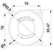 Oracle 95mm 15W High Beam LED Emitter - 6000K ORACLE Lighting Light Accessories and Wiring