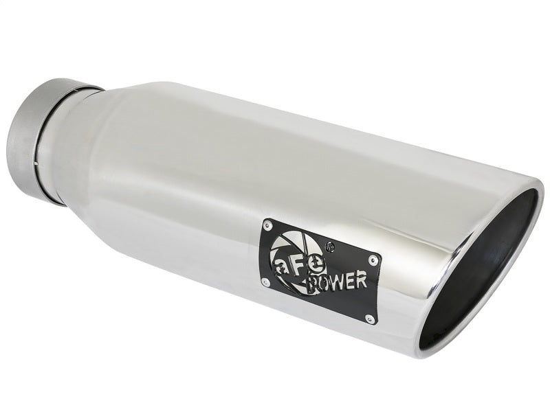 aFe MACH Force-XP 409 SS Exhaust Tip 4in In x 6in Out x 18in L Bolt-On Right aFe Catback