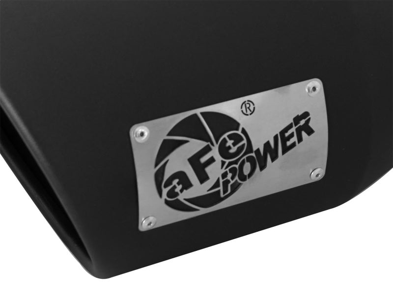 aFe MACHForce XP 5in 304 Stainless Steel Exhaust Tip 5 In x 7 Out x 12L in Bolt On Right - Black aFe Catback
