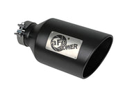 aFe Power MACH Force-Xp 409 Stainless Steel Clamp-on Exhaust Tip Black aFe Tips