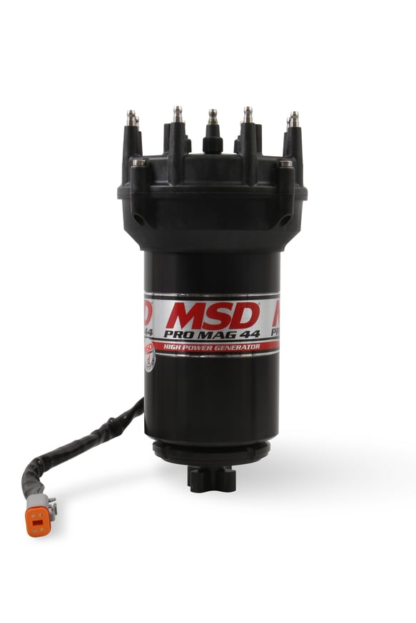 Pro Mag 44 Amp Generator, CCW Rotation, Black, Pro Cap, Band Clamp 81407 MSD Autoparts