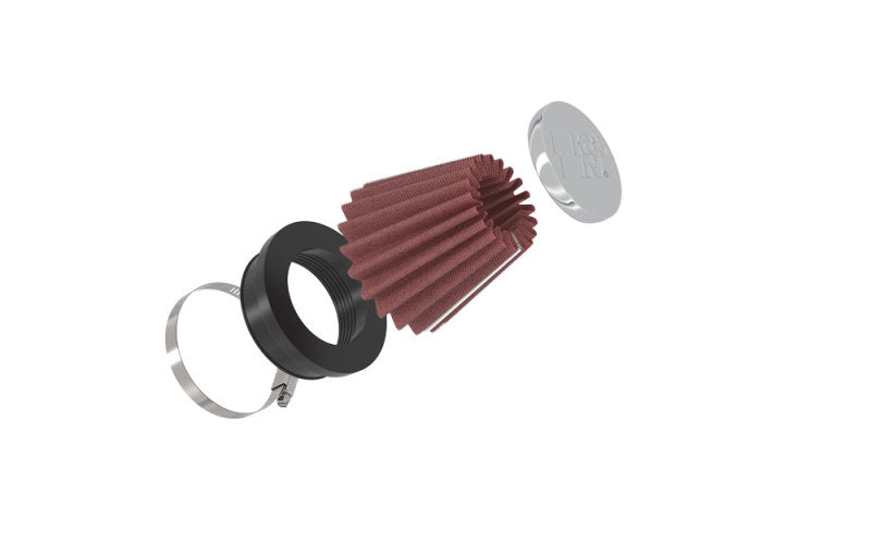 K&N Universal Chrome Filter 2.125 in Flange ID / 3in Base OD / 2in Top OD / 2.75in Height K&N Engineering Air Filters - Universal Fit