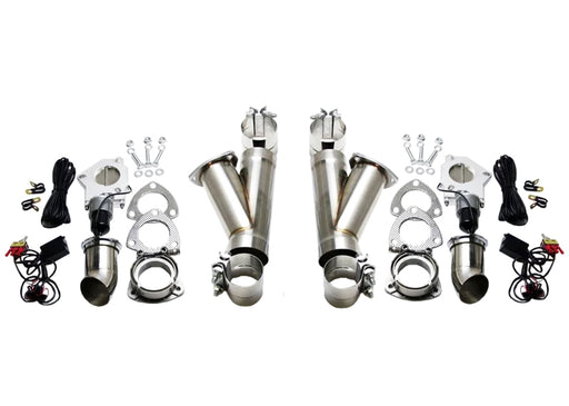Granatelli 2.25in Stainless Steel Electronic Dual Exhaust Cutout w/Slip Fit & Band Clamp Granatelli Motor Sports Exhaust Cutouts