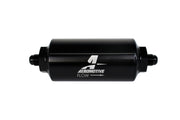 Aeromotive In-Line Filter - (AN-6 Male) 10 Micron Microglass Element Bright Dip Black Finish Aeromotive Fuel Filters