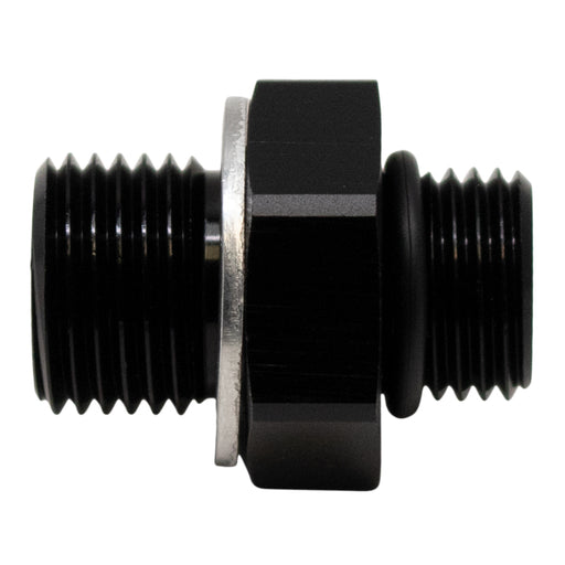 DeatschWerks 6AN ORB Male to M16 X 1.5 Metric Male (Incl O-Ring and Washer) - Anodized Matte Black DeatschWerks Fittings